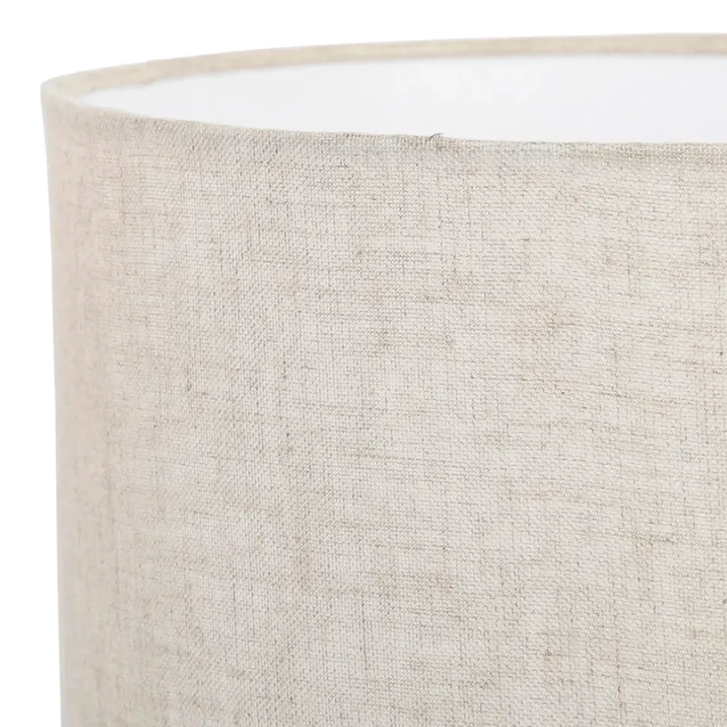 Fabrique de Styles Lampe en fer et coton noir et beige d29xh60cm - Funky* Lampes À Poser