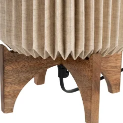 Fabrique de Styles Lampe en manguier et lin h41cm - Fontelo* Lampes À Poser