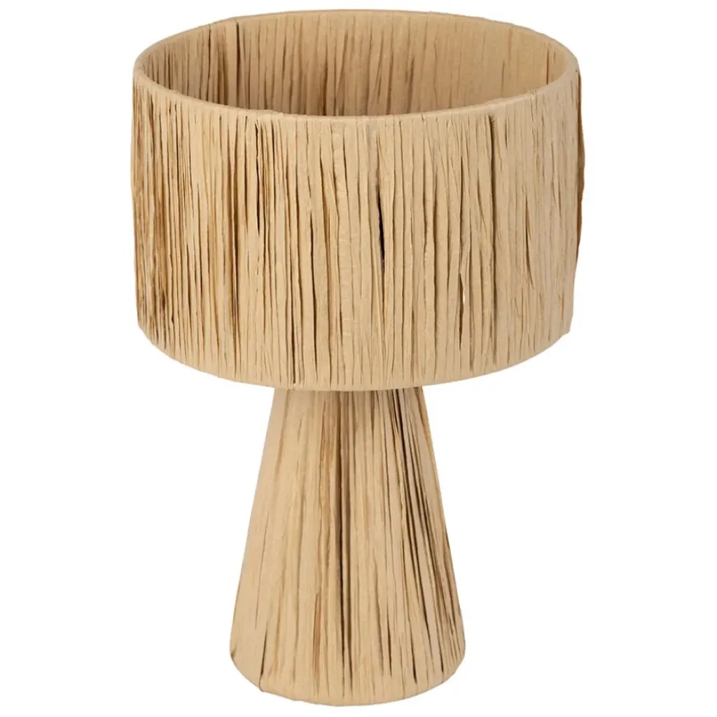Fabrique de Styles Lampe en raphia et fer h30cm - Organic* Lampes À Poser
