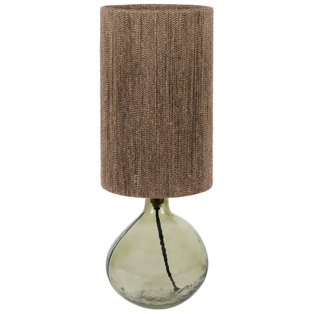 Fabrique de Styles Lampe en verre et jute h46cm - Heliac* Lampes À Poser