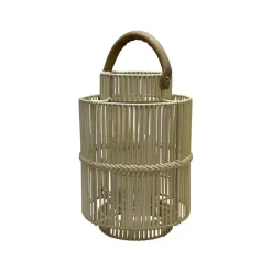 Fabrique de Styles Lanterne en fer et osier h45cm - Pasil* Photophores, Bougeoirs Et Lanternes