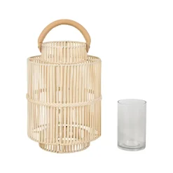 Fabrique de Styles Lanterne en fer et osier h45cm - Pasil* Photophores, Bougeoirs Et Lanternes