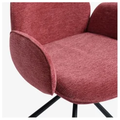 Fabrique de Styles Lot de 2 chaises pivotantes en tissu parme - Omida* Chaises