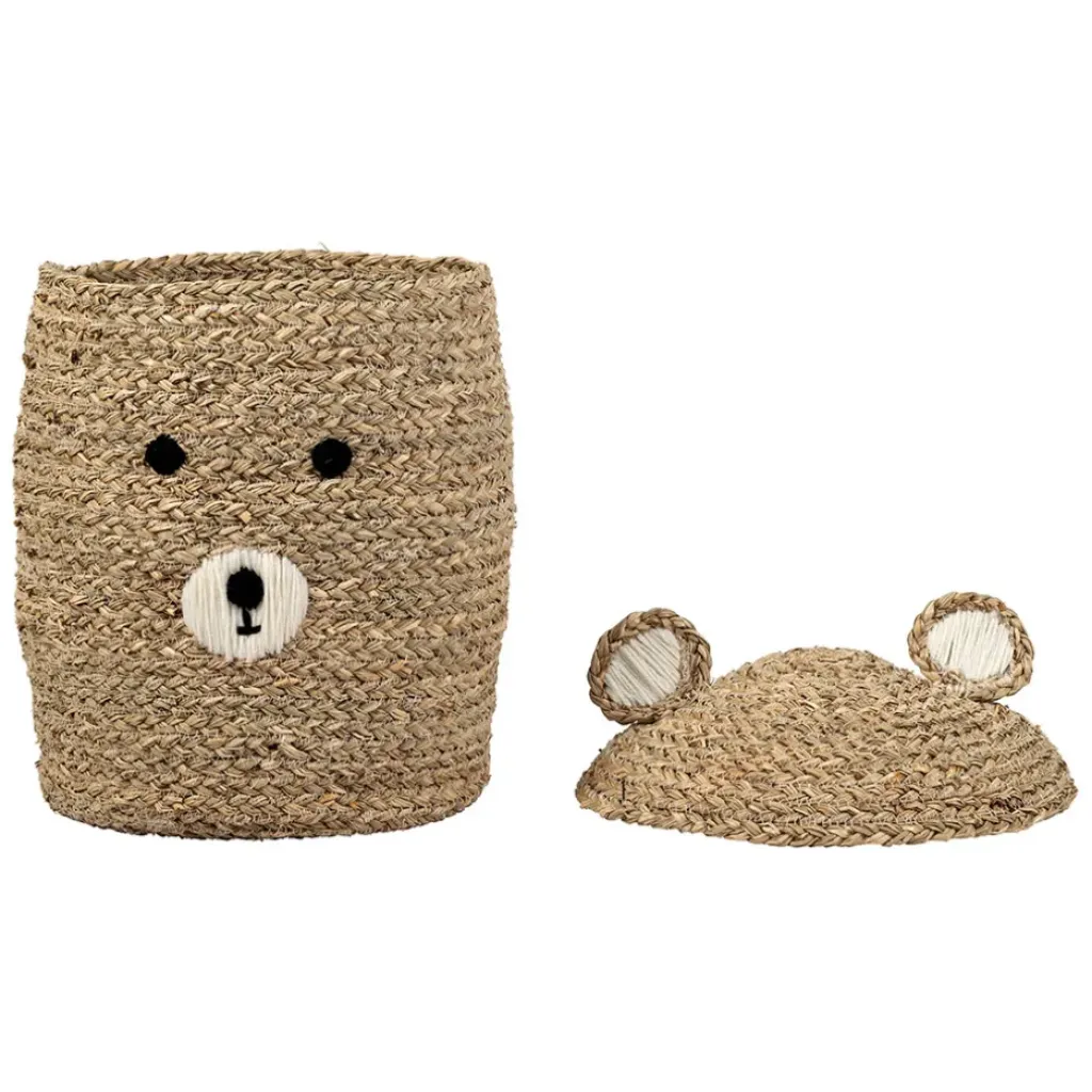 Fabrique de Styles Lot de 2 corbeilles en jonc de mer d31.5xh45cm - Famille* Paniers Et Corbeilles