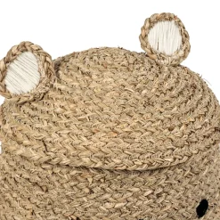 Fabrique de Styles Lot de 2 corbeilles en jonc de mer d31.5xh45cm - Famille* Paniers Et Corbeilles