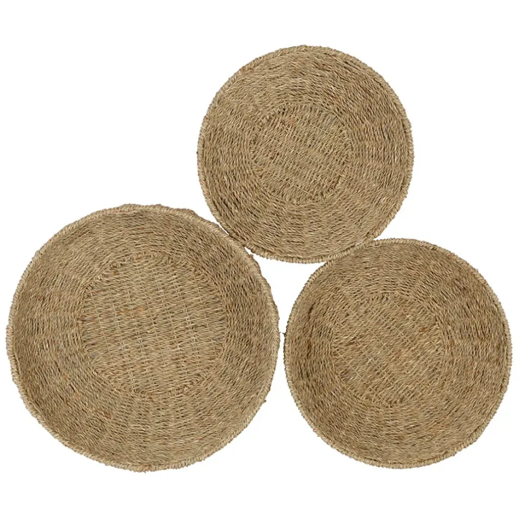 Fabrique de Styles Lot de 3 corbeilles en jonc de mer - Borneo* Paniers Et Corbeilles