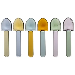 Fabrique de Styles Lot de 6 cuillères à glace en verre borosilicate - Colorea* Couverts