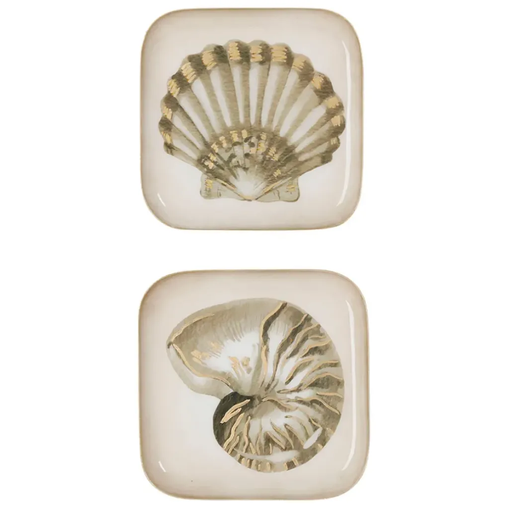 Fabrique de Styles Lot de 2 plateau en fer et doré - bordemer* Plateaux