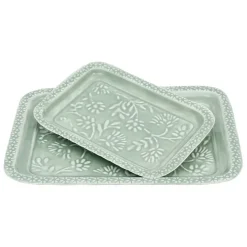 Fabrique de Styles Lot de 2 plateaux en fer émaillé - Baroque* Plateaux