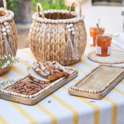 Fabrique de Styles Lot de 2 plats en manguier - Eté A La Mer* Plats Et Saladiers