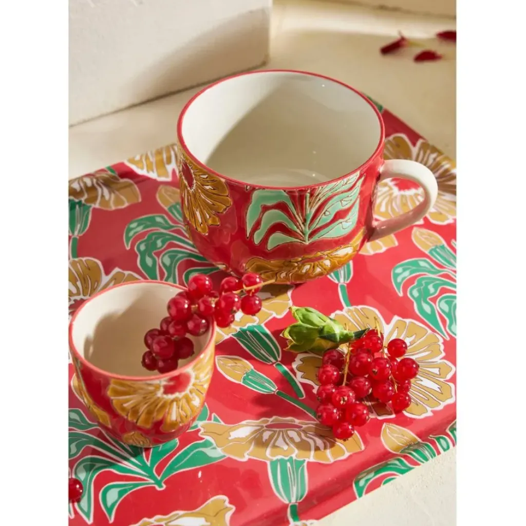 Fabrique de Styles Lot de 4 tasses en grès 15cl - Flaura* Tasses Et Mugs