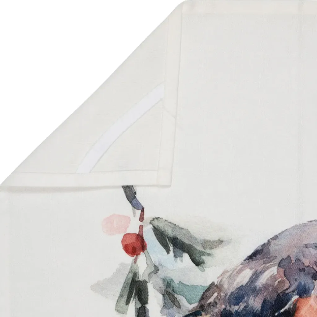 Fabrique de Styles Lot de 2 torchons en coton 50x70cm - Rouge-Gorge* Torchons, Tabliers Et Maniques