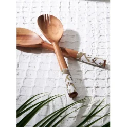 Fabrique de Styles Lot de couverts de salade en manguier - Estran* Ustensibles De Cuisine