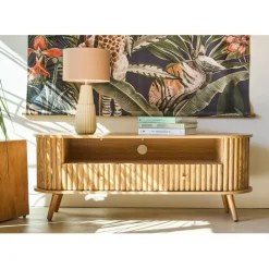 Fabrique de Styles Meuble TV en bois L130cm - Saori* Meubles Tv