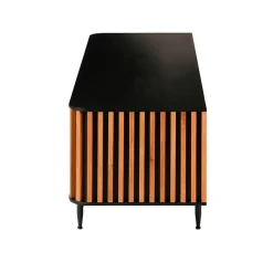 Fabrique de Styles Meuble TV en chêne et noir 4 niche L130cm - Linea* Meubles Tv