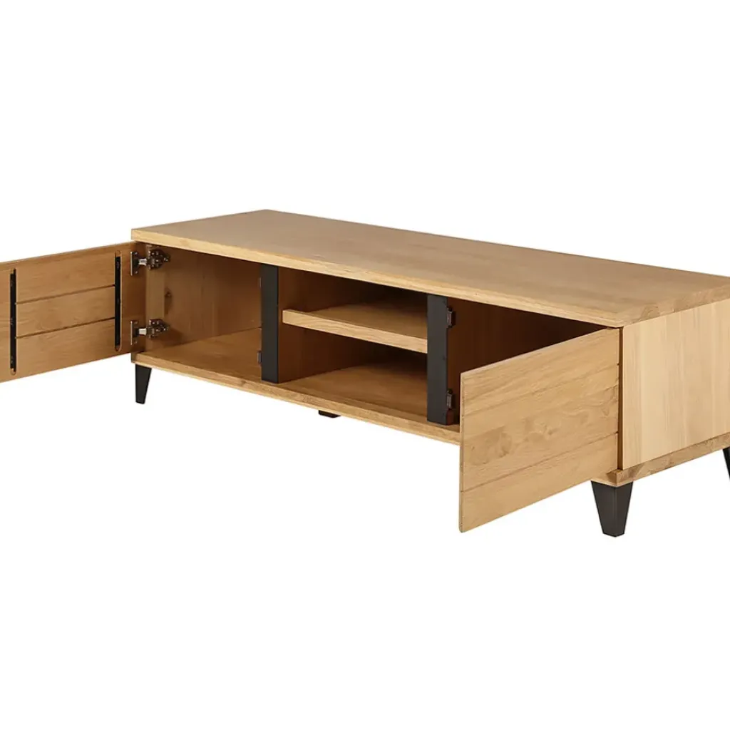 Fabrique de Styles Meuble TV en chêne 2 portes L150cm - Manny* Meubles Tv