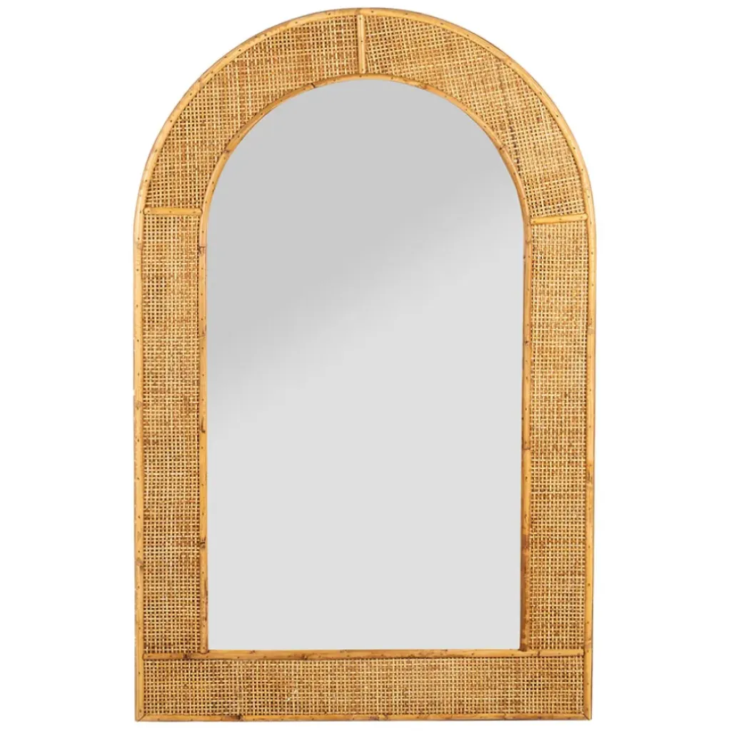 Fabrique de Styles Miroir arrondie en rotin - Tamba* Miroirs