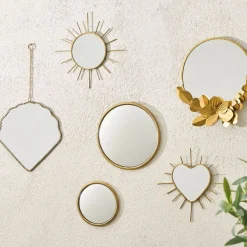 Fabrique de Styles Miroir cœur en laiton 20x20cm - Jolinio* Miroirs