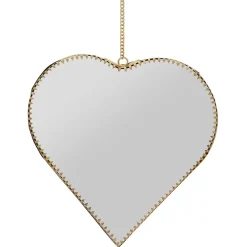 Fabrique de Styles Miroir cœur en laiton 20x21cm - Cœur* Miroirs
