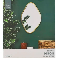 Fabrique de Styles Miroir losange contour dore 34x25cm* Miroirs
