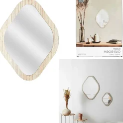 Fabrique de Styles Miroir losange en bois clair 25x34cm - Elio* Miroirs