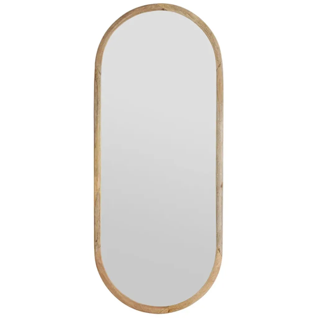 Fabrique de Styles Miroir ovale en manguier 49x119.5cm - Hervea* Miroirs