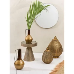 Fabrique de Styles Miroir rond en pin foncé d80cm - Mikawa* Miroirs