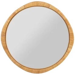 Fabrique de Styles Miroir rond en rotin d87cm - Rotin* Miroirs