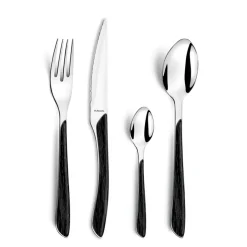 Fabrique de Styles Ménagère 24 pièces acier et noir - Eclat* Ménagères