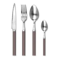 Fabrique de Styles Ménagère 24 pièces en inox et manche de rose - Cottage* Ménagères