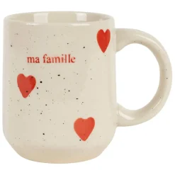 Fabrique de Styles Mug en grès et rouge moucheté 35cl - Famille* Tasses Et Mugs