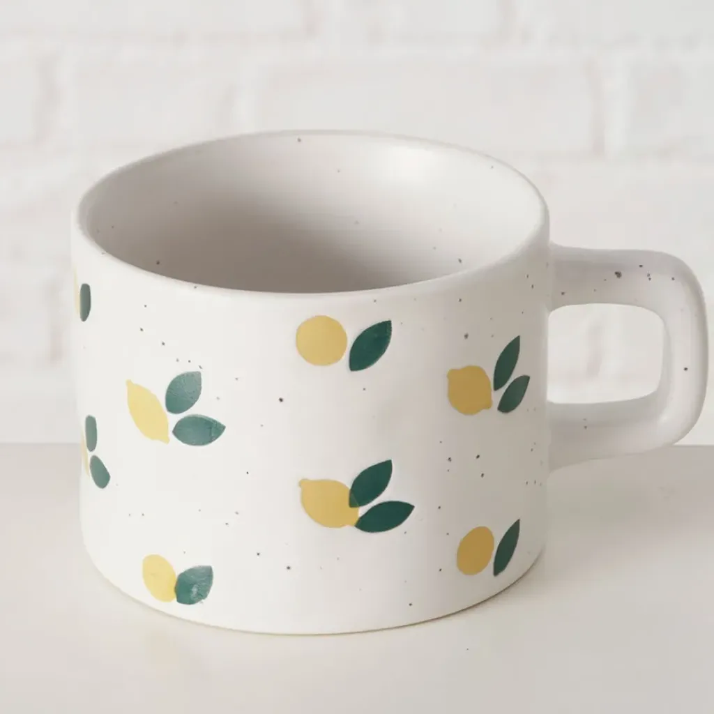 Fabrique de Styles Mug en grès citron blanc 32cl* Tasses Et Mugs