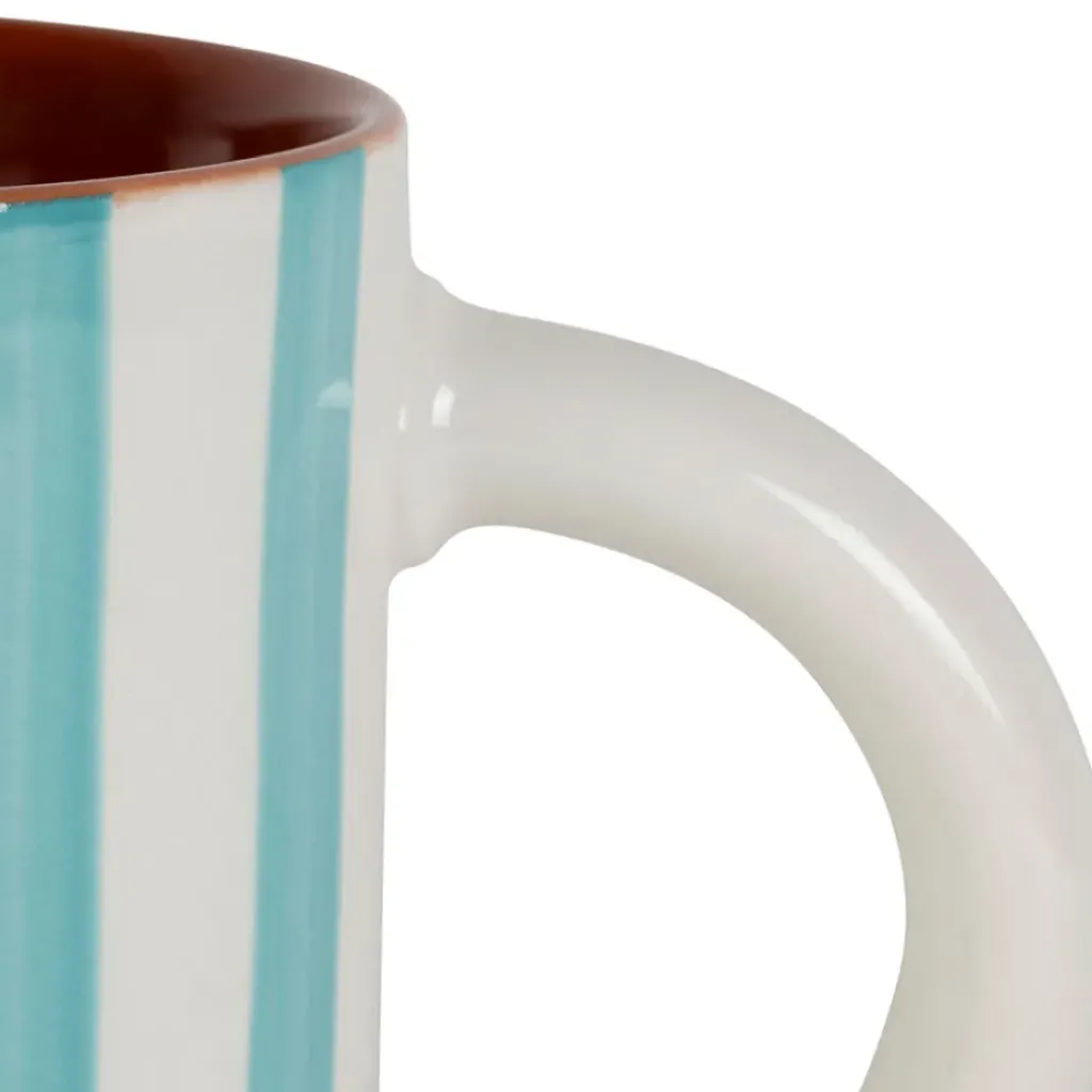 Fabrique de Styles Mug en grès rayé et blanc 40cl - Alaria* Tasses Et Mugs