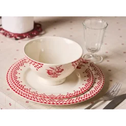 Fabrique de Styles Nappe carrée en coton blanc et 160x160cm - P'tits cœurs* Nappes