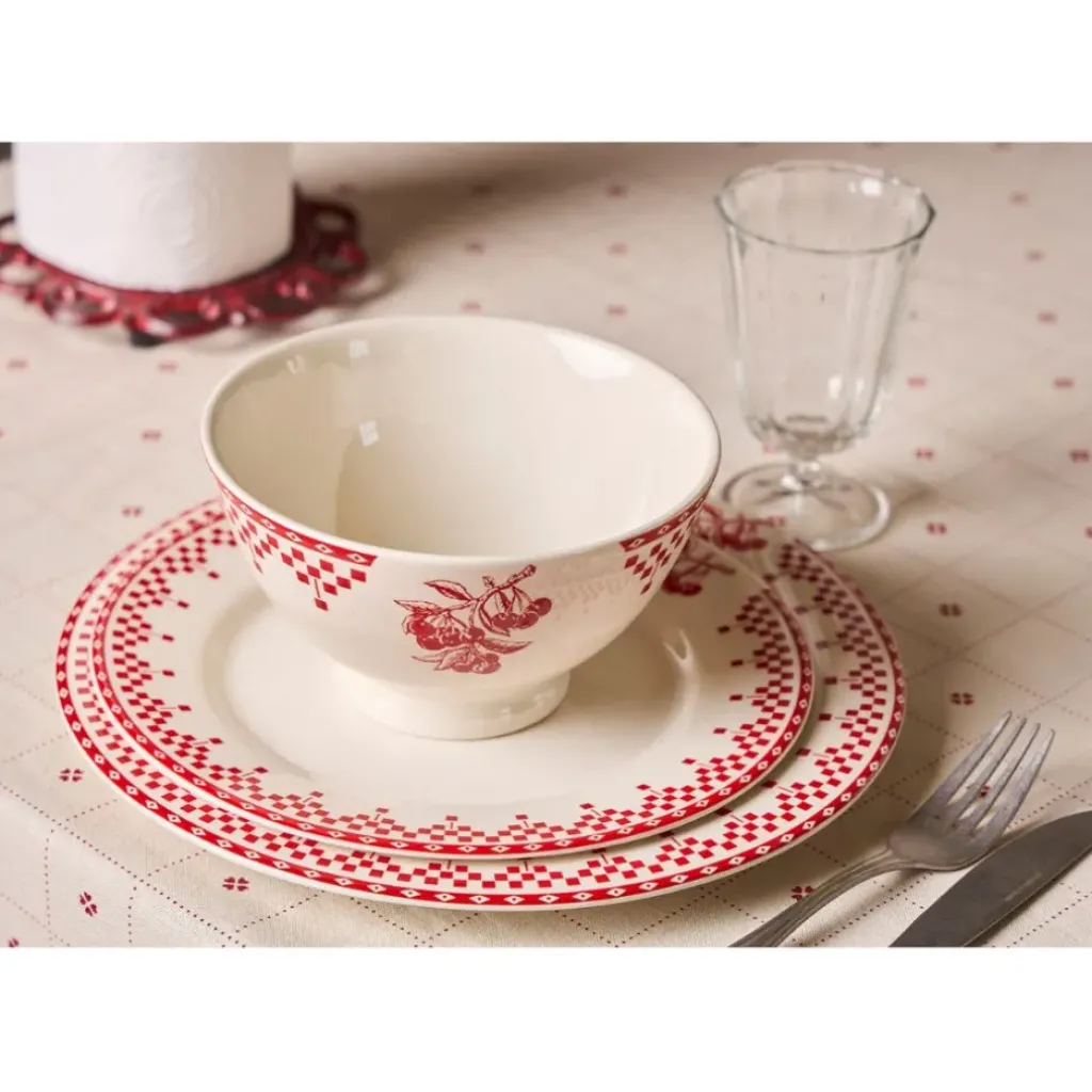 Fabrique de Styles Nappe carrée en coton blanc et 160x160cm - P'tits cœurs* Nappes