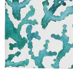 Fabrique de Styles Nappe coton blanc et émeraude 260x160 - estran* Nappes