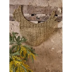 Fabrique de Styles Panier mural poule en jonc de mer 42x38cm - Chaumière* Paniers Et Corbeilles