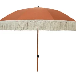 Fabrique de Styles Parasol avec frange en coton beige d200xh210cm*Enfant Parasols, Pergolas|Jardin