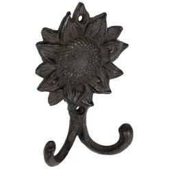 Fabrique de Styles Patère double tournesol en fonte* Patères