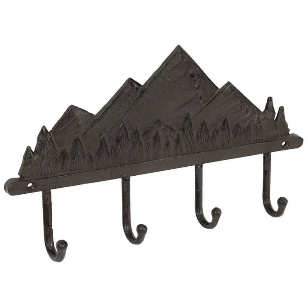 Fabrique de Styles Patères 4 crochets Montagnes en fonte - Montagne* Patères