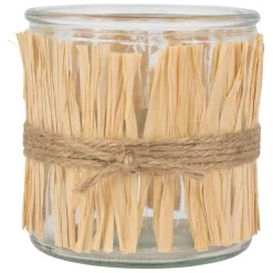 Fabrique de Styles Photophore en verre et raphia* Photophores, Bougeoirs Et Lanternes