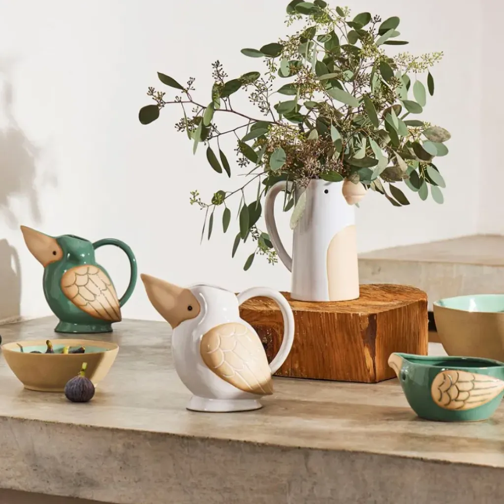 Fabrique de Styles Pichet oiseau en grès 1.1L - Calao* Carafes Et Pichets