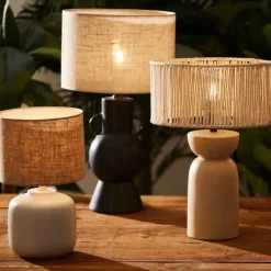 Fabrique de Styles Pied de lampe arrondie en porcelaine h40cm - eterra* Lampes À Poser