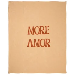 Fabrique de Styles Plaid brodé "more amore" en coton 170x130cm - Lumi* Plaids