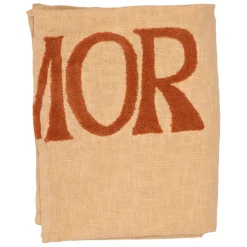 Fabrique de Styles Plaid brodé "more amore" en coton 170x130cm - Lumi* Plaids