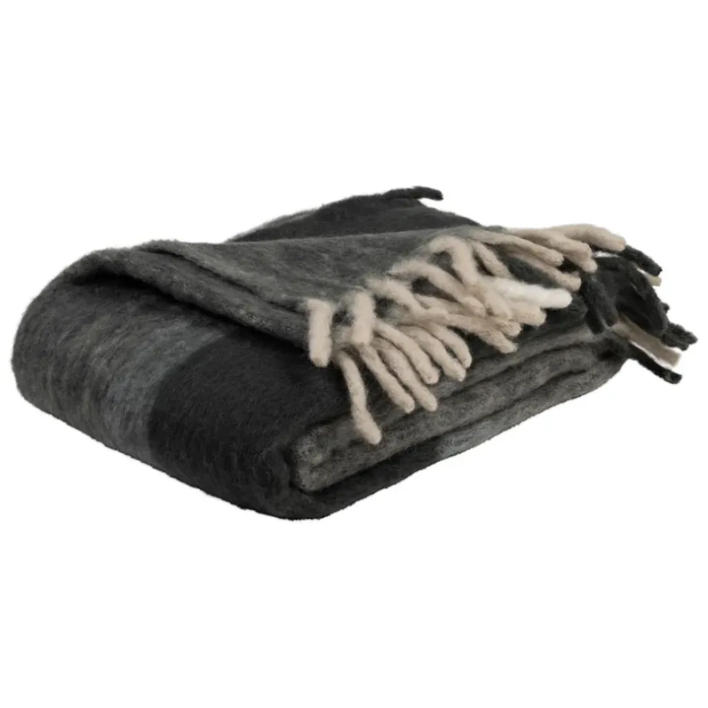 Fabrique de Styles Plaid en acrylique et laine émeraude 130x170cm - Selestina* Plaids