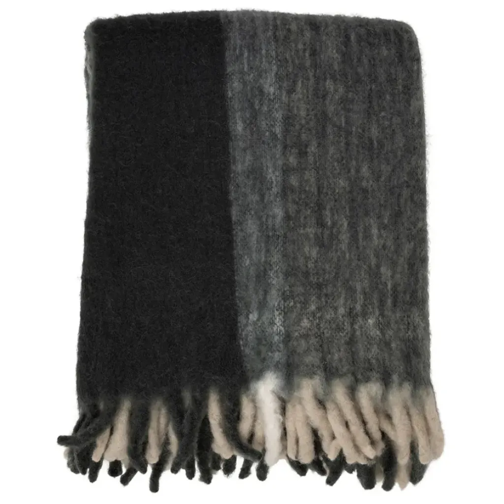 Fabrique de Styles Plaid en acrylique et laine émeraude 130x170cm - Selestina* Plaids