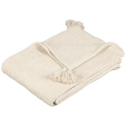 Fabrique de Styles Plaid en coton nid d'abeille 170x130cm - Beezz* Plaids