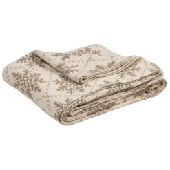 Fabrique de Styles Plaid flocon en coton 150x125cm - Noel* Plaids