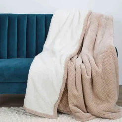 Fabrique de Styles Plaid nid abeille en sherpa xxl 180x220cm* Plaids